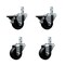 Service Caster 3'' Soft Rubber Wheel Swivel 7/8'' Square Stem Caster Set 2 Brakes, 4PK SCC-SQ20S314-SRS-PLB-78-2-S-2 - alternate 1